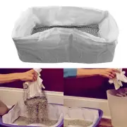 10 Pcs Reusable Cat Feces Filter Net Elastic Litter Box Liners Litter Tray Liner