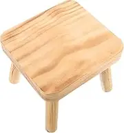 TOGEVAL Small Wood Stool Portable Wooden Step Stool for Kitchen Bathroom and Outdoor Use Lightweight and Sturdy Design for Adults and Collapsible Footstool