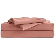 Peach 3 Piece Silky Soft Bed Sheet Set