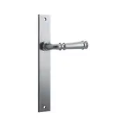 Iver Verona Door Lever Handle on Rectangular Backplate Brushed Chrome