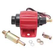 Edelbrock Micro In-Line Electric Fuel Pump 38 GPH 7 PSI Max Gas E85 Red 5/16" In