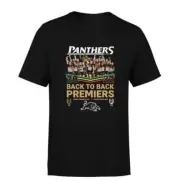 PENRITH PANTHERS 2022 NRL PREMIERS BACK TO BACK TEAM IMAGE MEN’S ADULT TEE SHIRT
