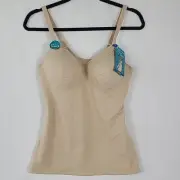 Vanity Fair 58201 Shaping Camisole with Built In Bra Nude NWT Size XL