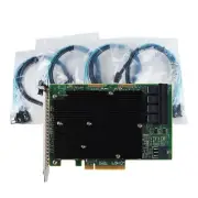 NEW LSI SAS 9300-16I 12GB/S HBA BUS ADAPTER CARD IT Mode 4*SFF-8643 SATA Cable