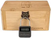 FOCUSERA - Box with Time Lock for Planned Digital Time Out - Mobile Phone Prison - Mobile Phone Safe for More Productivity When Working - Digital Detox Handy Box - Adjustable Time Lock - Effective