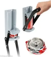 12oz Can Crusher Wall Mount Aluminum Pop Beer EZ Crush Recycling Bottle Opener