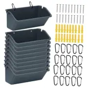 Pack Hanging Chicken Feeders Trough Goat Feeder Duck Water with Metal Clips 10