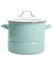 Kenmore 16Qt Stainless Steel Pot With Steamer Insert And Glass Lid
