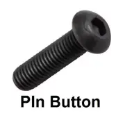 Qty 10 Button Head Cap 10-24 UNC x 1/2 Plain Screw Bolt 12.9 Grade Black Allen