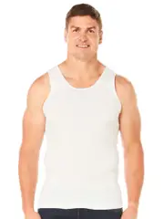 Traders Athletic White Singlet 2 Pack