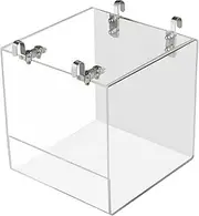 Hanging Bird Bath Cube Bird Bathtub Bath Shower Box Bowl Cage Accessory for Little Bird Canary Budgerigar Parrots Crested Myna Cockatiel Lovebird - Small