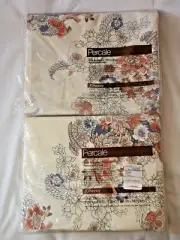 Vintage JC Penney Twin Sheet Set Bouquet Percale Fitted & Flat New