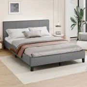 ALFORDSON Bed Frame King Size Mattress Base Fabric Grey