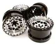 Precision CNC Machined D6 Spoke Wheel Set (4) for Axial 1/10 Yeti Rock Racer