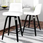 2x ALFORDSON Bar Stools Bailey Kitchen Wooden White Black