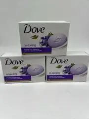 (3) Dove Beauty Bar Soap Relaxing Lavender Oil & Chamomile Moisturizer 3.75oz