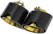 1 Piece Carbon Fiber Exhaust Compatible For BMW G20 G21 320i 330i 420i 430i G22 G23 Muffler Tip Tailtip Exhaust System Nozzle(Gold 1 Pair)