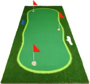 Golf Putting Green, Large Professional Golf Training Mat, Realistic Artificial G