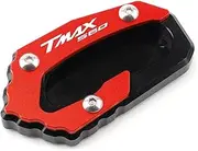 Foot Side Stand Foot Support Enlarged Base For TMAX Tech for Max TMAX560 T MAX 560 2019-2023 New Motorcycle CNC Accessories Kickstand Foot Side Stand Extension Pad Non-slip Side Bracket(B-Red)