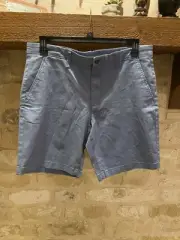 NWT Member's Mark Blue Everyday Flat Front Shorts Size 34