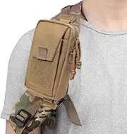 Backpack Attachment Pouch, Shoulder Zipper Pocket, Multi-Purpose Backpack Pouch, Nylon Backpack Shoulder Bag, Outdoor Gear Organizer, Hunting Backpack Pouch, Camping Shoulder Strap Bag,