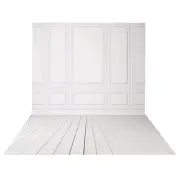 3x5ft Vinyl Photography backdrops White Brick Wall wood floor wedding backg S8P7