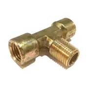BRASS FORGED MALE BRANCH TEE 1/4" NPT FUEL/AIR/WATER/OIL/GAS WOG
