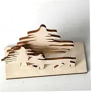 Elegant Christmas Deer Decor Wooden Handmade Art for Home Party and Present Giving
