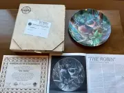 THE ROBIN Knowles Collector Plate box COA China GARDEN BIRDS COLLECTION 1986