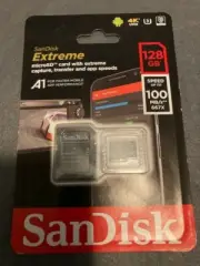 SanDisk Extreme microSD 128GB up to 100MB/S with Adapter