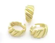 Adjustable Band Ring Raw brass (5 - 7US inner size) 4325
