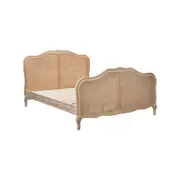 Bali King Size Bed Frame Rattan Solid Timber Wood Mattress Base Oak