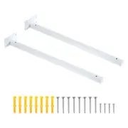 Floating Shelf Bracket,2 Pack 18 Inch Hidden Wall Mounted Shelf Supports(White)