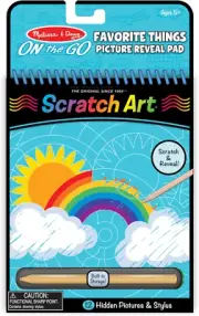 Melissa & Doug - On The Go - Scratch Art - Favourite Things Hidden-Picture Pad