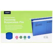J.Burrows Recycled Foolscap Suspension Files Blue 25 Pack