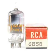 One RCA 6BS8 6BQ7A 6BZ7 Tube NOS NIB Black Plate Bent D Getter 105%/118% TV-7