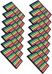 TEHAUX 15 Sheets School Stickers Sticky Page Flags Sentence Markers Highlight Strips Book Supply