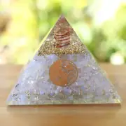 Entirely Zen Blue Fire Opalite Orgone Pyramid LG 75mm EMF & 5G Protection