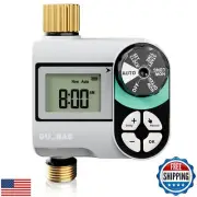 QUOBAS Sprinkler Timer, Programmable Hose Timer with Brass Inlet and Outlet,