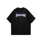 THRASHER BLUE FIRE DISTRO 男孩女孩 T 恤