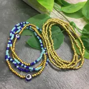 2 PC Handmade Plus Waist Beads Jewelry African Boho Bracelet Anklet Set New 8622