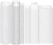 SUNCHSEN 100 Pcs Clear Empty Plastic PET Single Cube Wax Melt Wax Melt Clamshells Container