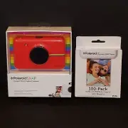 Polaroid SNAP Instant Print Digital Camera RED & 110 Pack Zink Photo Paper NEW