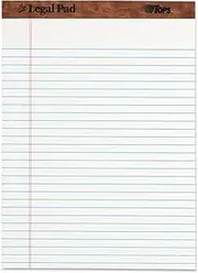 TOPS 7533 Legal Pads,Legal Ruled,8-1/2-Inch x11-3/4-Inch,50Sht,12Pack/DZ,CA