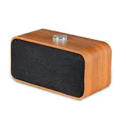 Wooden Wireless bluetooth Speaker Portable HIFI Stereo Bass 3D Audio TF Card With HD Mic 29 BLUE