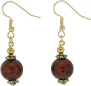 [Glass Of Venice] Murano Glass Antico Tesoro Balls Earrings - Dark Mocha