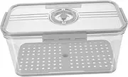 [Cabilock] Bread Storage Case Kitchen Crisper Box with Airtight Lid Timing Recording Bread Box Fridge Food Container