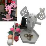 Paint your own Elephant Ring holder dish, jewelry dish stand, Jewelry holder,necklace holder