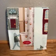 St. Nicholas Square Winter Village Shower Curtain New with Tags