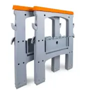 Amazon Basics Rectangular Folding Sawhorse - Set of 2, 900 Pound Capacity, Or